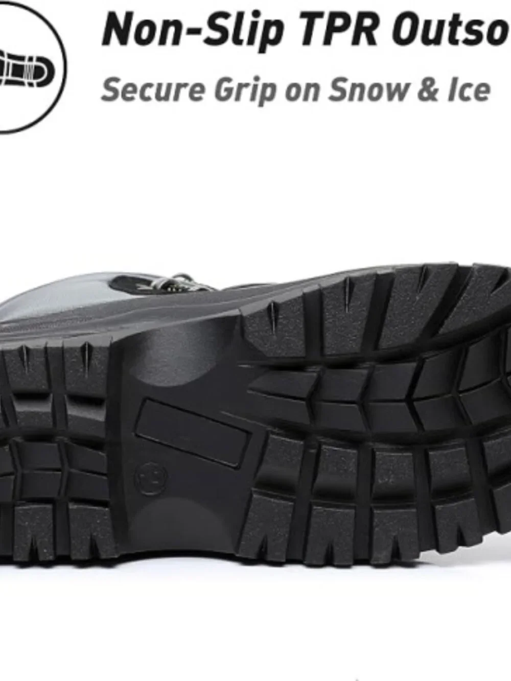 Kids Gray and Black Snow Boots